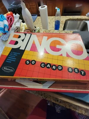 Bingo Whitman 1968 No. 4709 50 Card Set Missing 5 Cards & 4 Numbers - Image 1 of 4