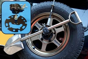 Soporte de pala para neumático de repuesto SUV 4x4 Jeep FJ Cruiser Jimny Pajero hecho en JAPÓN - Imagen 1 de 7