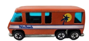 Hot Wheels GMC Motor Home Palm Beach 1976 Orange Vintage Hong Kong Black Wall - Picture 1 of 11