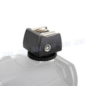 JJC Flash hot shoe adapter & PC female outlets 3.5mm mini phone socket For DSLR - Picture 1 of 5
