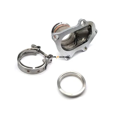 TD04 5 Bolt Turbo Exhaust Flange to 3" ID V Band Conversion For Subaru WRX Saab - Image 1 of 4