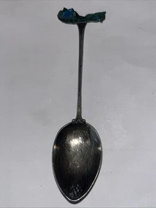 Sterling Silber Bermuda Andenken Löffel Emaille Insel wie gefunden - Bild 1 von 8