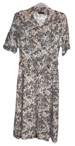 Vestido Floral Vintage Stuart Allen Años 50 Cinturón Pastel Talla 14 Hecho en EE. UU. - Imagen 1 de 12