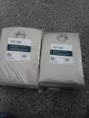 2 sets ,4 panels   Lichtenburg Pocket Panel Curtains (cream ) 54" by 63" Each - Image 1 of 2