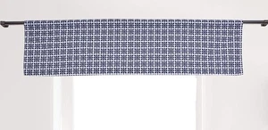 Duck River Textile Angelica Floral Kitchen Valance, 58x15 (1 Piece), Navy - Picture 1 of 1