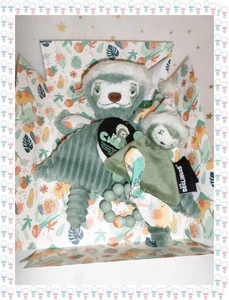 ㊳ - Coffret Doudou Eveil Activités Chillos Le Paresseux Anneau Les Déglingos - Picture 1 of 6