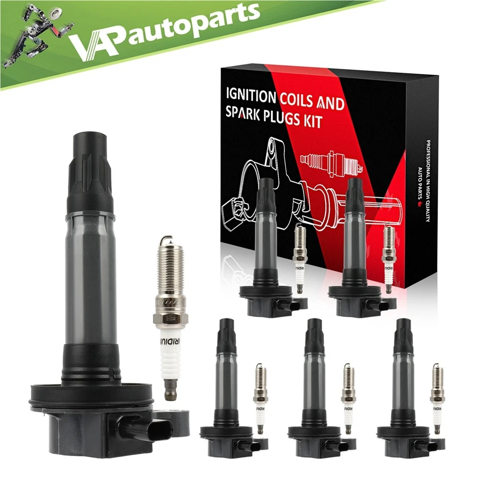 6 bobinas de encendido flexibles y 6 bujías para Ford Edge F-150 2016-2018 de 3,5 L Foto 1 de 4
