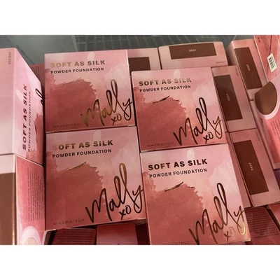 6pk Mally Soft As Silk Powder Foundation Deep 0.28 Oz Beauty Make Up New - Image 1 of 4