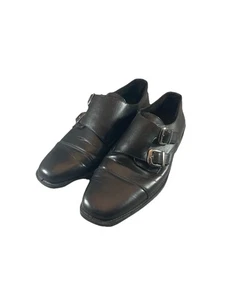 Soft Stags Doug schwarze Schnallen Slipper Schuhe Herren Memory Foam Größe 9 - Bild 1 von 7