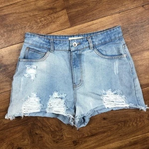 Chelsea & Violet Women Sz 28 Distressed Cut Off Denim Jean Shorts  - Picture 1 of 9