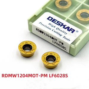 Hoja de fresa CNC Deskar 10 piezas RDMW1204MOT-PM LF6028S pieza de acero R6 - Imagen 1 de 6