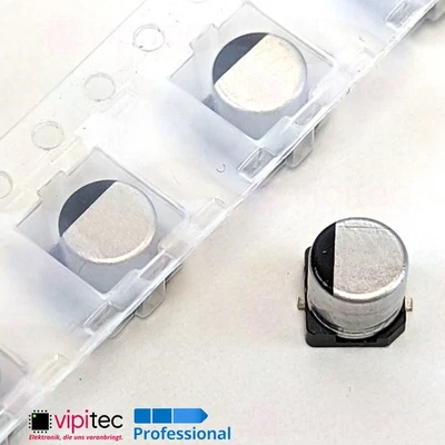 VIPITEC 470µF SMD Elko | 20% 25V 10x10mm | 470uF Aluminium Elektrolyt-Kondensator