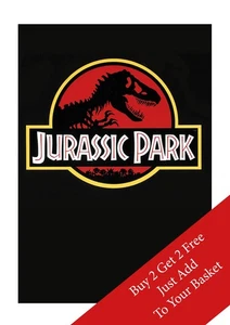 Jurassic Park Movie Poster – 90s Classic Film Wall Art Print A2 A3 A4 Buy 2 Free - Picture 1 of 6