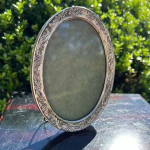 Antique Victorian Scrollwork Silver Metal Photograph Frame Easel Back - Picture 1 of 5