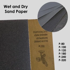 Nass/Trocken Schleifpapier gemischt verschiedene Schleifkörner wasserdicht 80-320 gemischte Körnungen - Bild 1 von 15