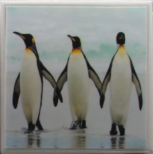 Sottobicchieri Piastrelle Ceramica Fatti a Mano - Set di 1 - Simpatici Pinguini (Acquista 3 Ottieni 1 Gratis) E - Foto 1 di 6