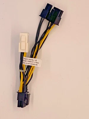 Supermicro CBL-PWEX-1040 CPU 8-pin to two 6+2 Pin PCIE 5cm GPU Power Cable - Image 1 of 3