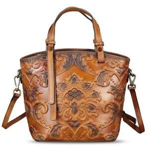 Handbags Women Genuine Leather Shoulder Bag for Women Retro Crossbody Bag Purses - Picture 1 of 17