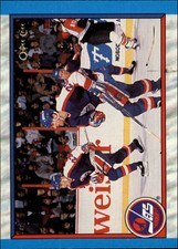 1989-90 O-Pee-Chee Penguins Hockey Card #318 Winnipeg Jets