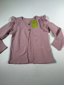 Millie Loves Lily Pink Button-Front French Terry Cardigan Girl Sz 5 - Picture 1 of 4