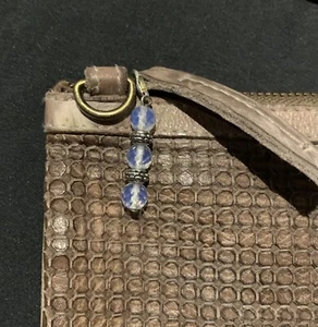 Moonstone (Opalite) Faceted Bead Zip Bling Bag, Purse Jewellery One Of A Kind - Picture 1 of 6