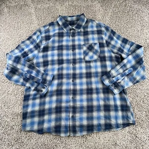 Alpine Design Shirt Mens 2XL XXL Blue Long Sleeve Button Up Outdoors Cotton - Picture 1 of 8