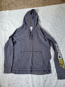 Aeropostale Aero 87 Big Boy Pullover Hoodie 4 Button Grey Size Medium M - Picture 1 of 5