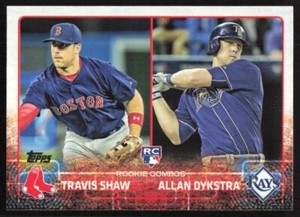 2015 Topps Update Travis Shaw/Allan Dykstra RC #US41 Boston Red Sox/Rays