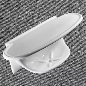 Roberts Designs Ceramic Soap Holder Combo with Curved Shelf RD30 (Gloss White) - Picture 1 of 3