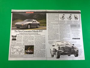 1987 MAZDA RX-7 RX 7 ORIGINAL VINTAGE PRINT AD ADVERTISEMENT 2 PAGE - Picture 1 of 1