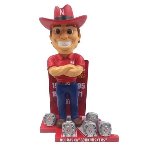 Herbie Husker Nebraska Cornhuskers Football National Champions Bobblehead NCAA Cover