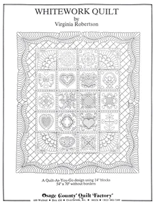 Patrón de edredón Whitework de Virginia Robertson, fábrica de edredones del condado de Osage - Imagen 1 de 2