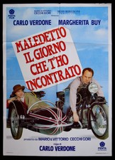 manifesto MALEDETTO IL GIORNO CHE TI HO INCONTRATO verdone moto sidecar M114