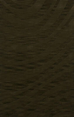 Green Transitional Hand Hooked Swirls Stripes Lines Area Rug Abstract DV12 - Image 1 of 2