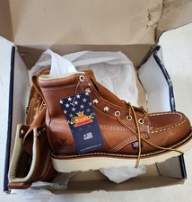 Thorogood Men's US 7.5D Non Safety Toe Lace Up 6" Work Boots Brown 814-4200