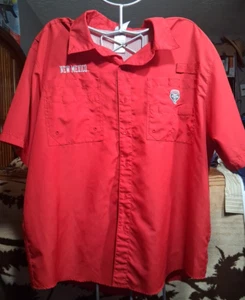 Lobos UNM University of New Mexico Shirt Red Throwback Logo XL - Picture 1 of 10