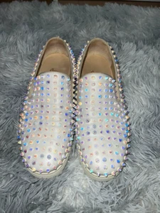 Christian Louboutin Hombre Corte Bajo Zapatillas Tachuelas EU41.5/US8 De Japón - Imagen 1 de 5