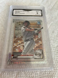 Joey Bart Giants 2019 Bowman cromo mega refractor radiocontrol # BCP112 grado 9 L@@@@K - Imagen 1 de 2