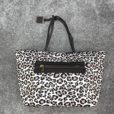 NEXT CREAM ANIMAL HANDBAG FAUX LEATHER BROWN LEOPARD SHOULDER BAG Y2K - Image 1 of 4