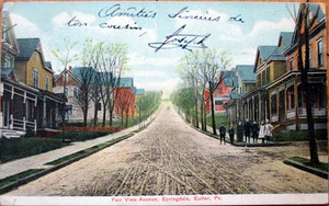1907 Butler, PA Postcard: Fair View Avenue, Springdale - Pennsylvania Penn - Picture 1 of 1
