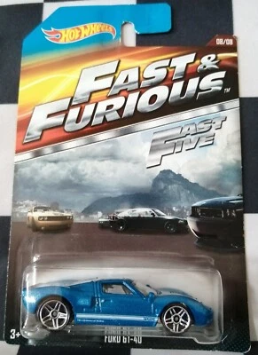 2015 Hot Wheels Walmart Exclusive Fast & Furious Ford GT-40 Fast Five #08/08 - Image 1 of 4