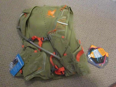 New Mens Nathan VaporKrar 2.0 Hydration Pack 12L Race Vest Running S Mosstone - Imagem 1 de 4