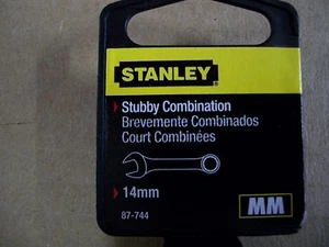 NEU STANLEY KURZER VOLL POLIERTER KOMBI-SCHRAUBENSCHLÜSSEL METRISCH 14 mm - Bild 1 von 3