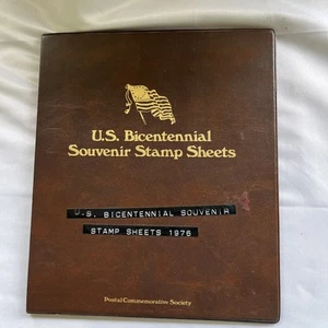 1976 - 1978 US Bicentennial Souvenir Stamp Sheets Set in Folio - Picture 1 of 8