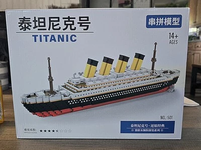 Titanic Building Blocks Cruise Ship Mini Assemble Bricks Model Toys 1580pcs Foto 1 de 4