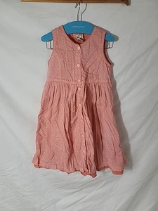 Vintage April Cornell Cornelloki Polka Dot Dress 3/4 Peach & White Button Down - Picture 1 of 14