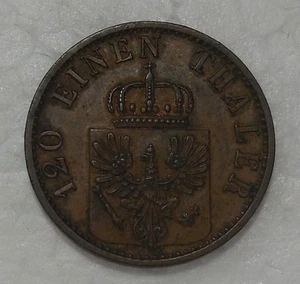 MONEDA DE 3 PENIQUES 1871 C PRUSIA ESTADOS ALEMANES XF-AU - Imagen 1 de 2
