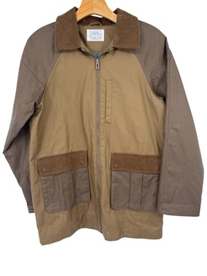 Zara Kids Brown Jacket Size 13-14  Pockets chore barn coat water proof - Image 1 of 3