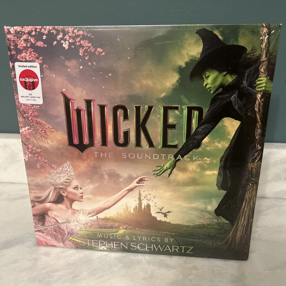 Wicked: The Soundtrack, Target Pink Green Color 2 x LP Vinyl, BRAND NEW, SEALED - Image 1 of 3