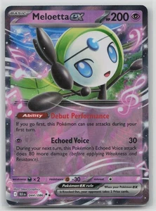 Pokemon Card Meloetta ex Double Rare SV: Black Bolt 044/086 NM - Picture 1 of 2